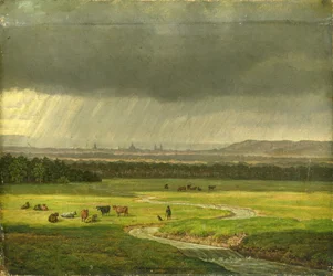 Paysage avec Dresde au loin, 1830
